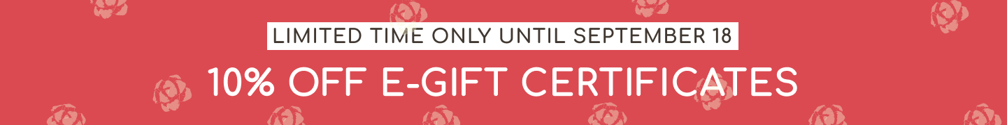 10% Off E-Gift Certificate (Top Side)
